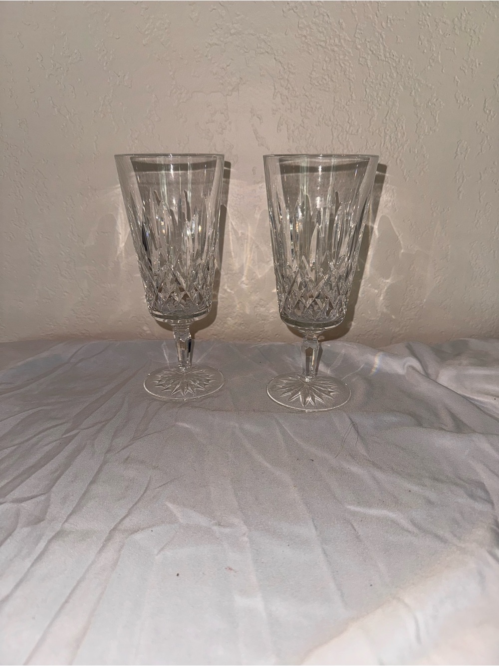 Lot Of 2 Waterford Lismore Tall Crystal Iced Tea Glass